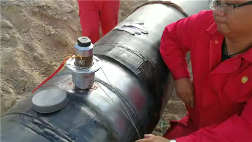 塔里木利管道焊接残余应力现场